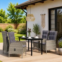 Make Outdoor Meals Comfortable with a Grey Rattan Set