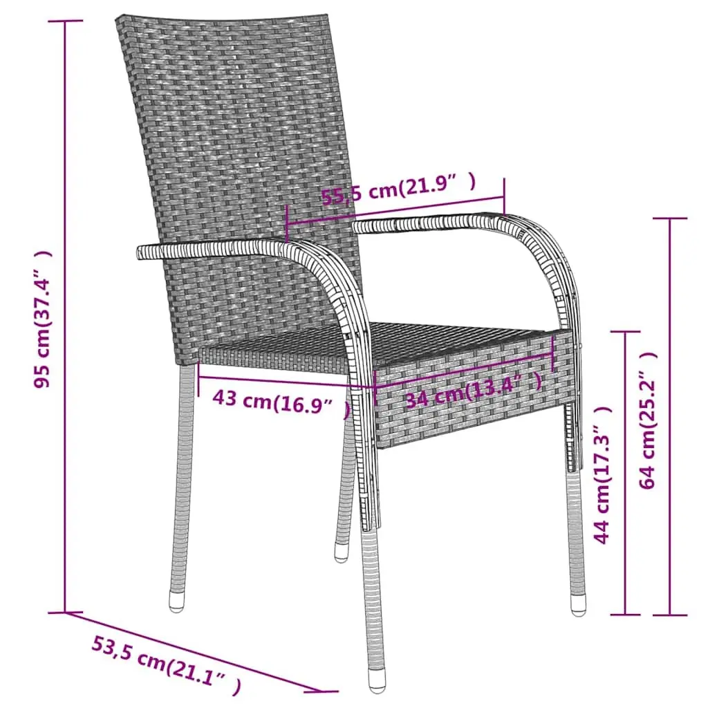5 Piece Outdoor Dining Set Glass Table Steel Frame PE Rattan Chairs Brown