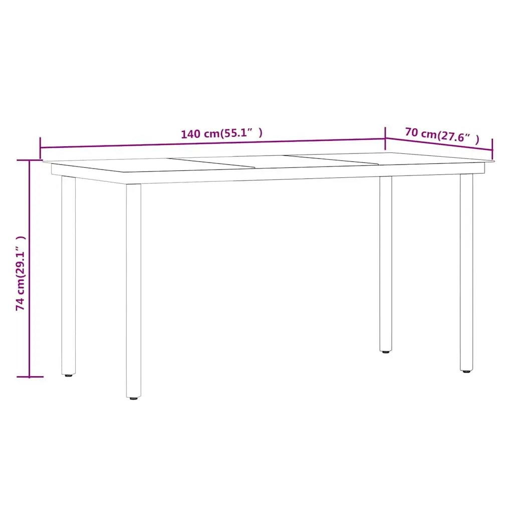 Garden Dining Set 5 Piece Outdoor Furniture Black Glass Table Rattan Chairs