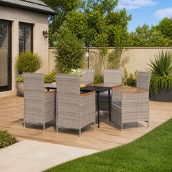 Friendly 7 Piece Grey Outdoor Dining Set