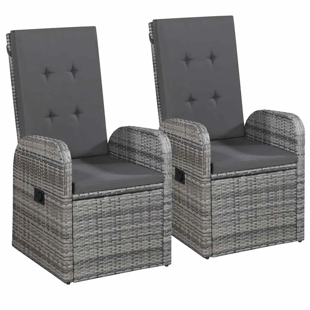 Garden Dining Set 7 Pieces Grey Rattan Chairs Glass Top Outdoor Patio Furniture