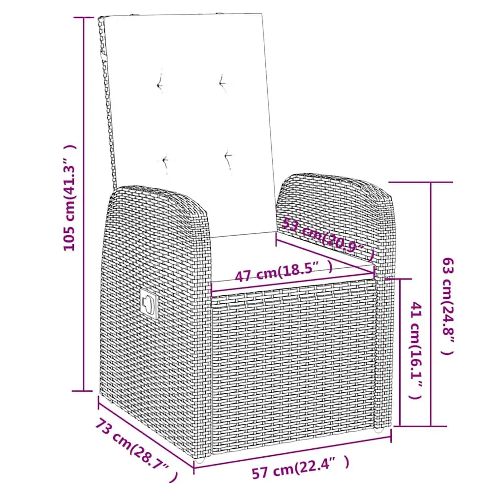 Garden Dining Set 7 Pieces Grey Rattan Chairs Glass Top Outdoor Patio Furniture