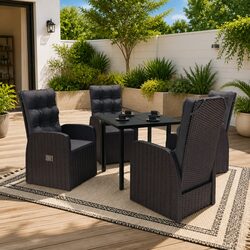 Friendly 5 Piece Garden Dining Set with Cushions