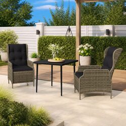 Friendly Outdoor Garden Dining Set with Reclining Chairs