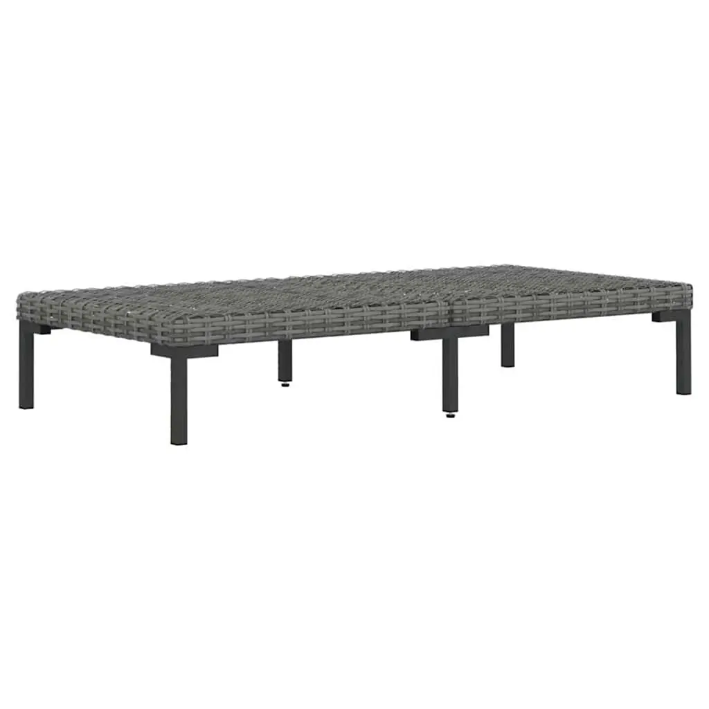 7 Piece Garden Lounge Set Outdoor Furniture Poly Rattan with Cushions Grey