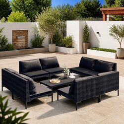 Your New 9 Piece Outdoor Lounge Set Awaits
