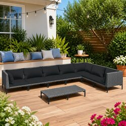 Friendly 8-Piece Garden Lounge Set with Cushions
