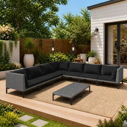 Friendly 8 Piece Outdoor Lounge Set with Soft Cushions