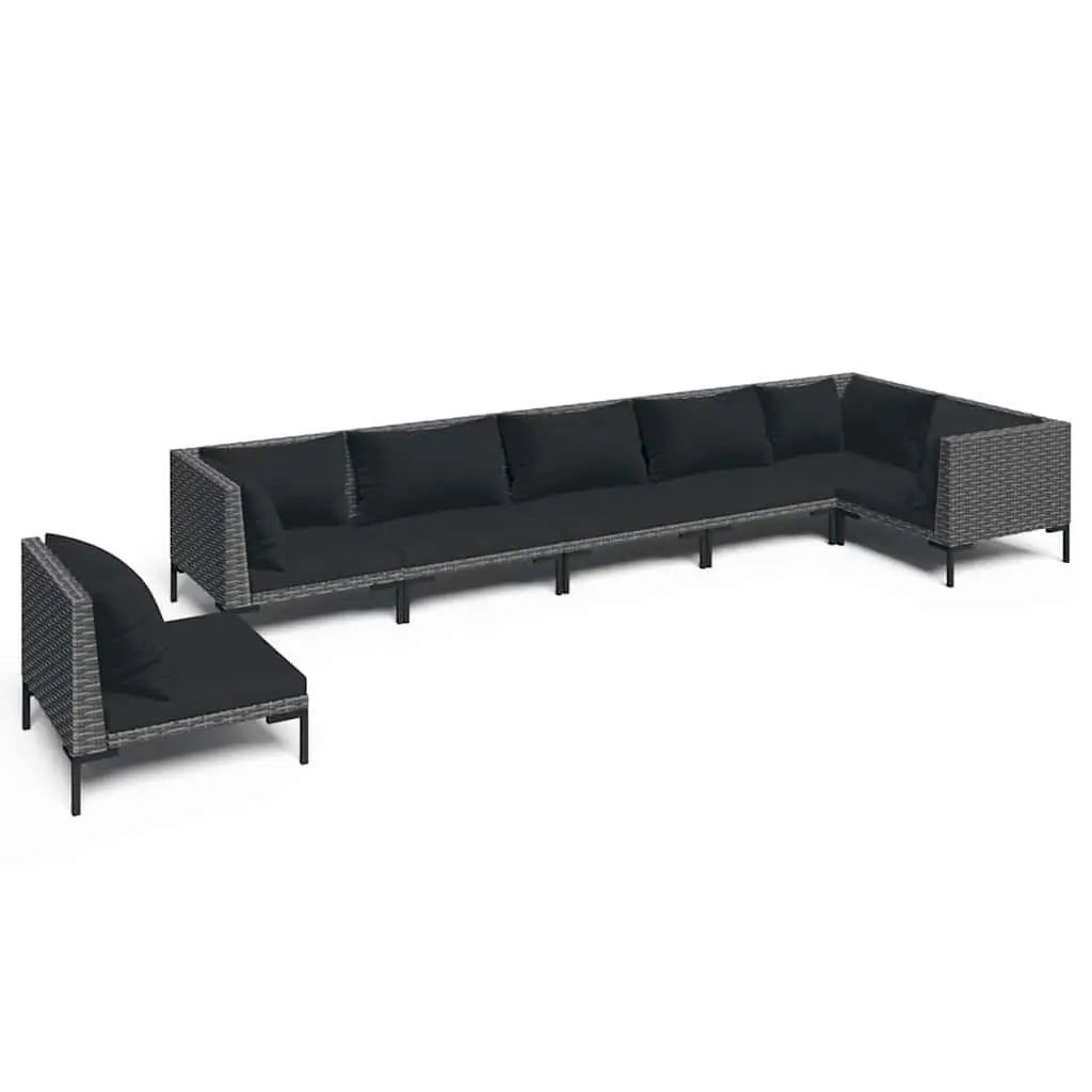 7 Piece Garden Lounge Set with Cushions