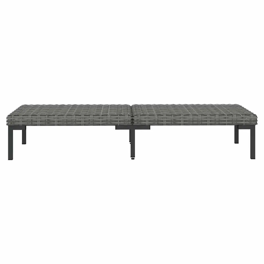 Garden Lounge Set 9 Piece Grey Poly Rattan Outdoor Furniture Patio Sofa