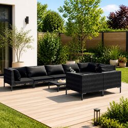 Create Your Outdoor Haven with This 9-Piece Lounge Set