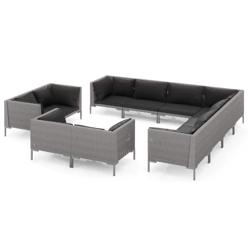 11-Piece Garden Lounge Set with Cushions