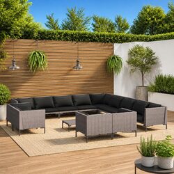 Your Go-To 14-Piece Lounge Set for Outdoor Enjoyment