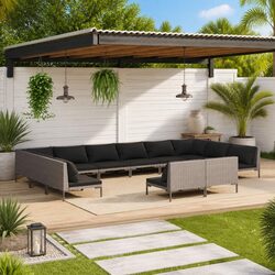 Enjoy Your Space with This 12-Piece Garden Lounge Set
