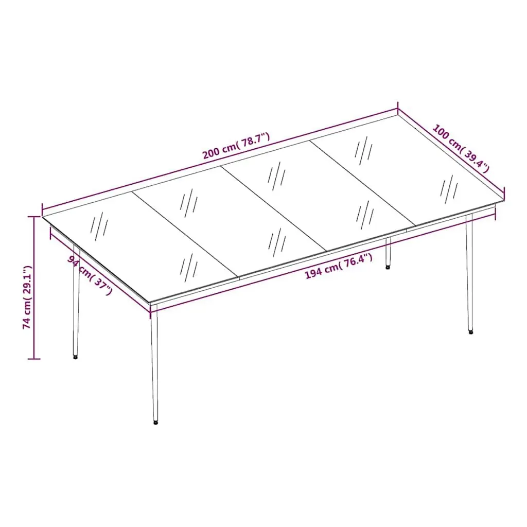 Black Dining Table for Outdoors