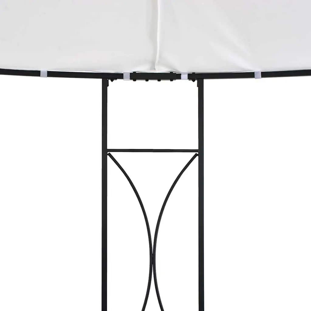 Gazebo Vented Canopy 300x290cm Round Outdoor White Garden Party Tent