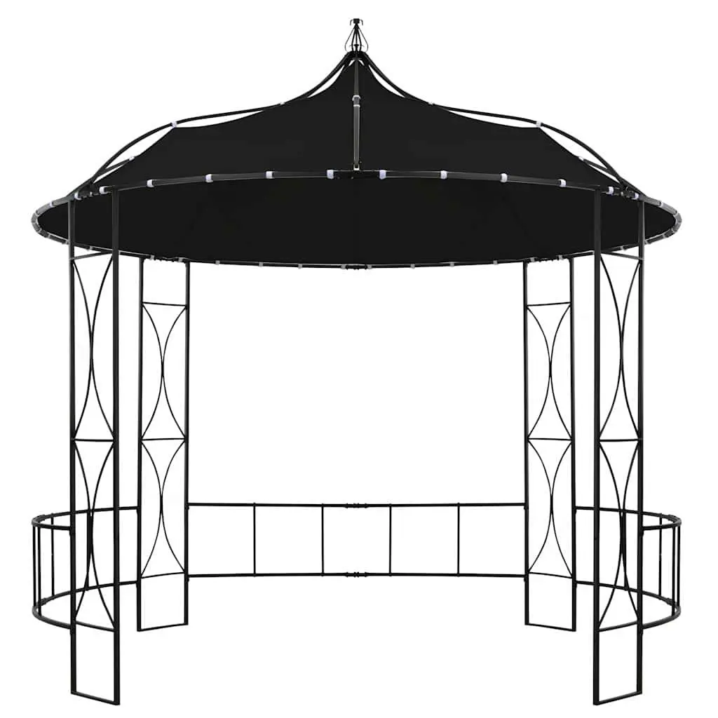Round Gazebo Vented Canopy 300x290 cm Outdoor Shade Shelter Garden Patio Structure