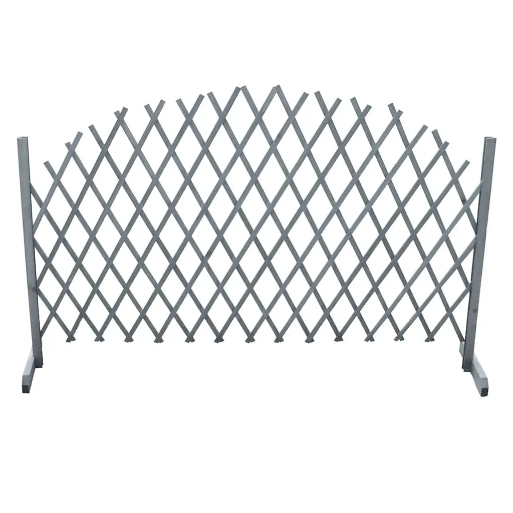 Expandable Wooden Trellis Fence Panel Grey Firwood 1.8m Garden Privacy Screen