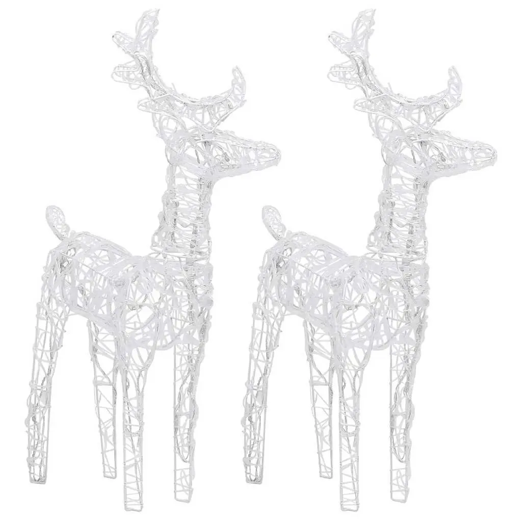 Christmas Yard Decoration Lighted Reindeer Sleigh 320 LED Acrylic Outdoor
