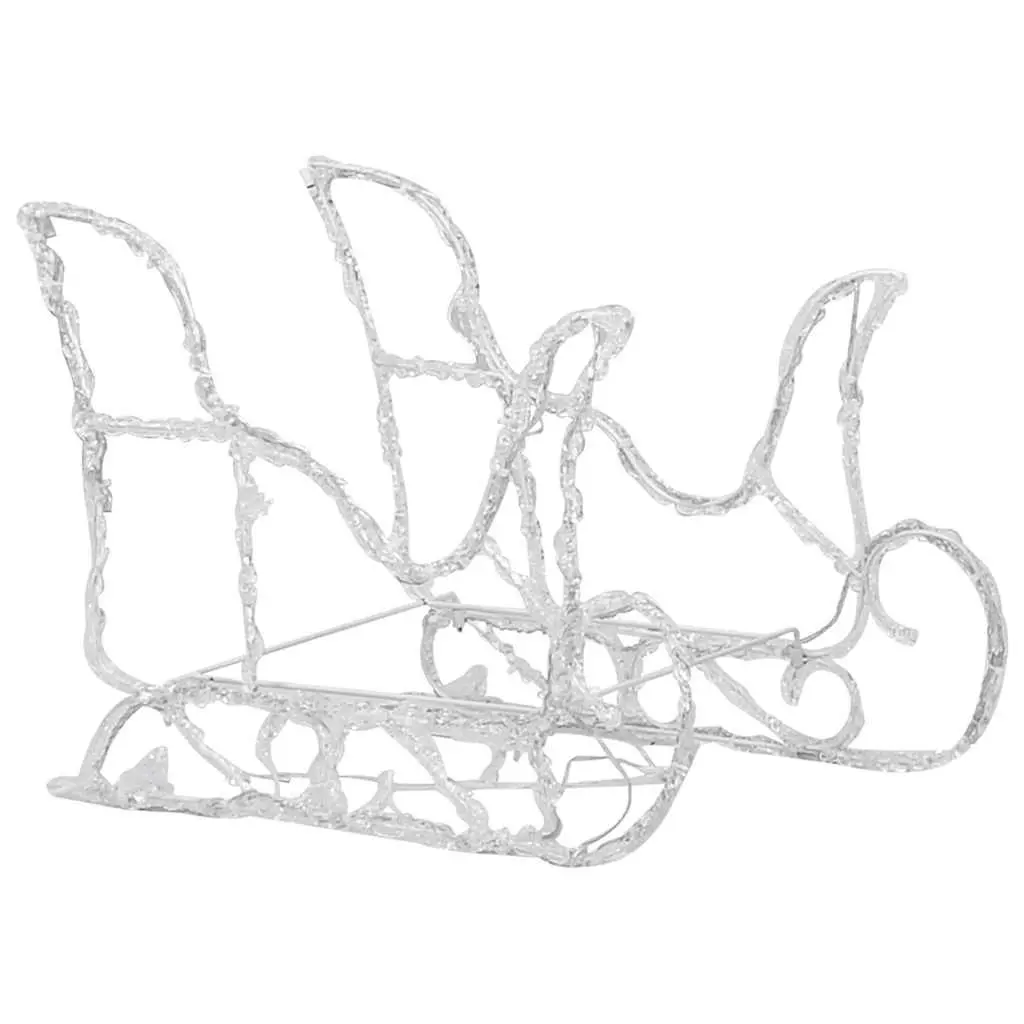 Christmas Yard Decoration Lighted Reindeer Sleigh 320 LED Acrylic Outdoor