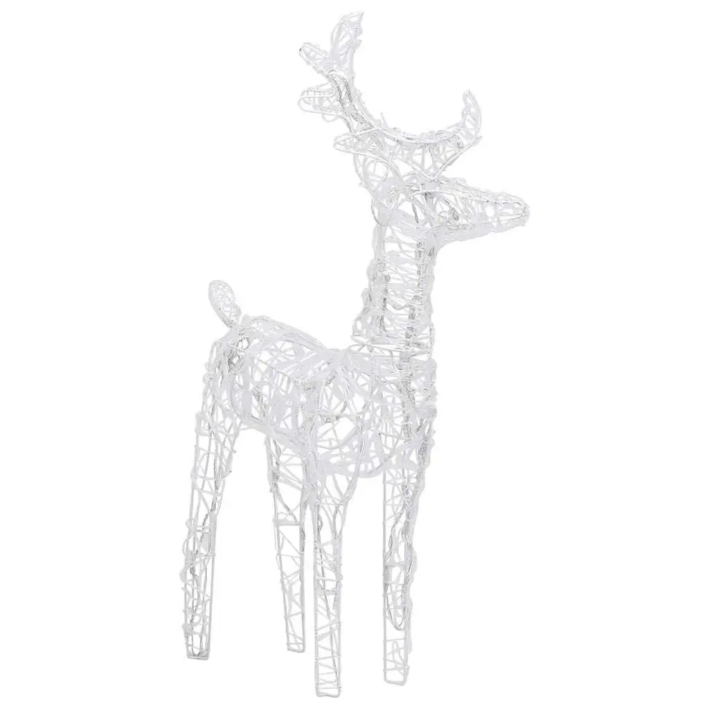 Christmas Yard Decoration Lighted Reindeer Sleigh 320 LED Acrylic Outdoor