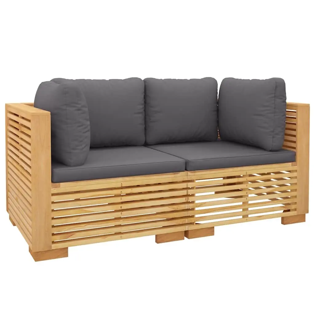 Garden Corner Sofa Set 2 pcs with Cushions Outdoor Patio Sectional Furniture