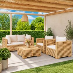Your Perfect Outdoor Lounge Set: 5-Piece Teak Set