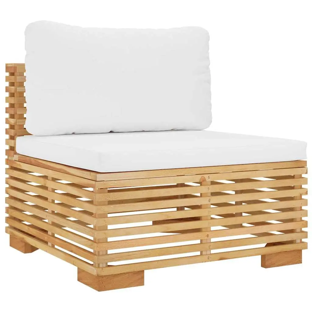 Garden Lounge Set Solid Wood 6 Piece Outdoor Furniture Sofa with Cushions Brown