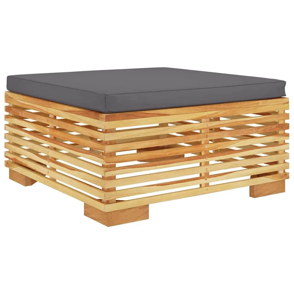 10 Piece Garden Lounge Set Solid Teak Wood with Cushions