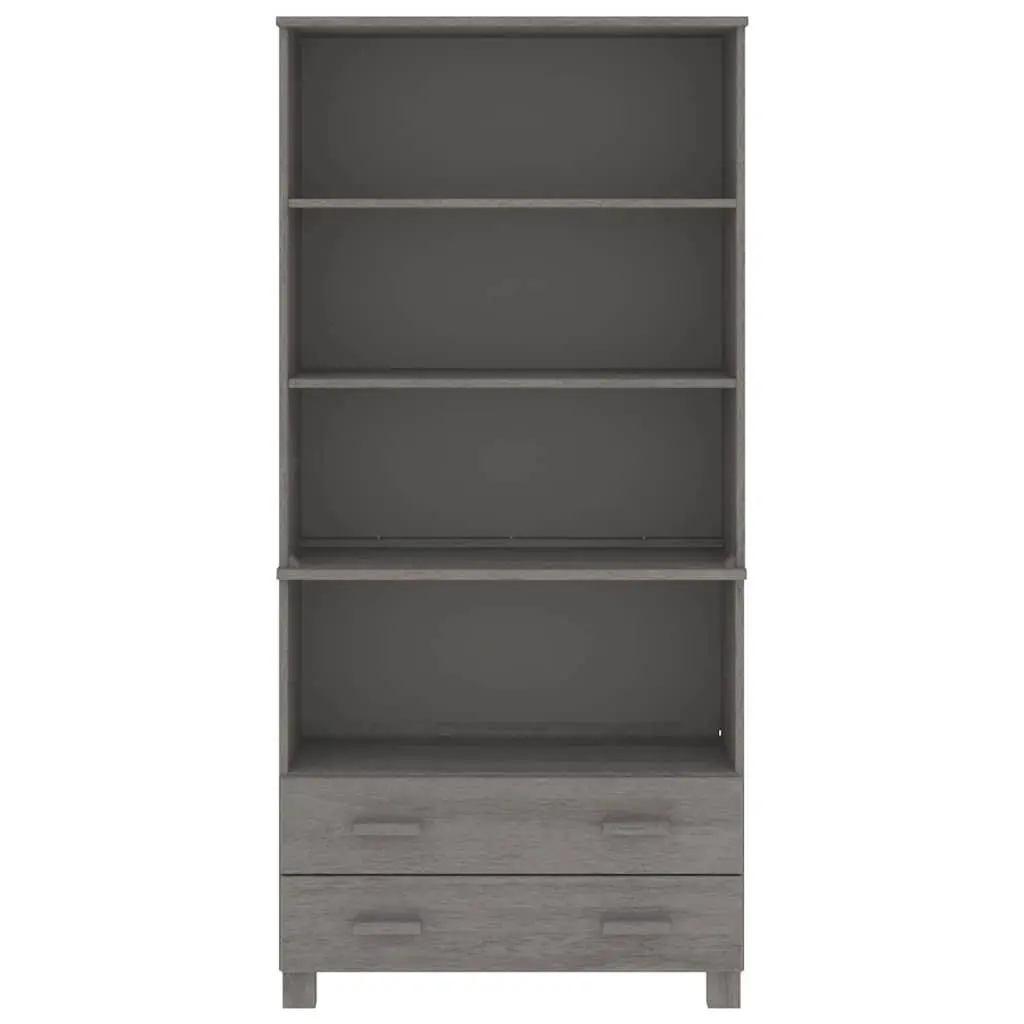 Highboard Sideboard Solid Pine Wood Light Grey Storage Cabinet