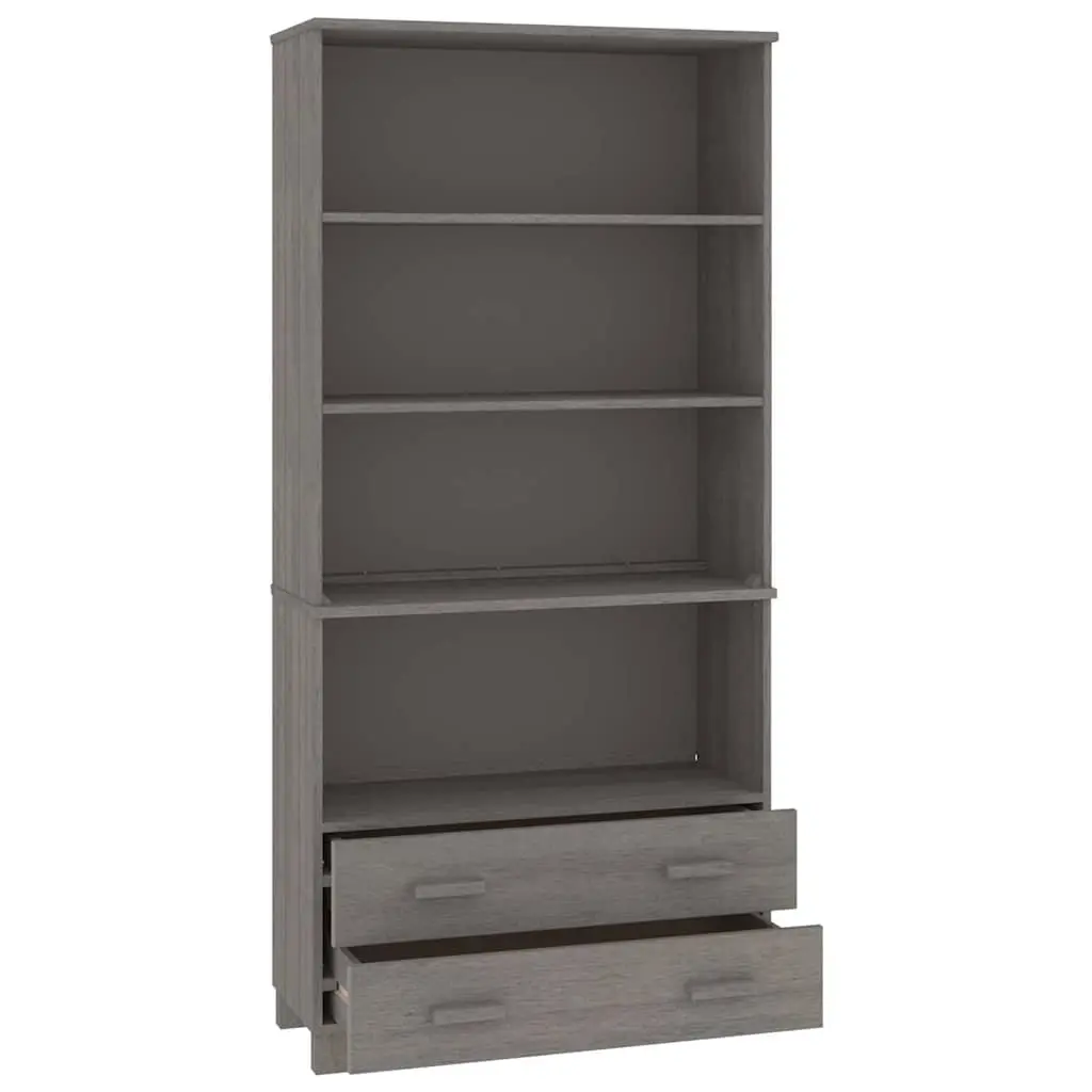 Highboard Sideboard Solid Pine Wood Light Grey Storage Cabinet