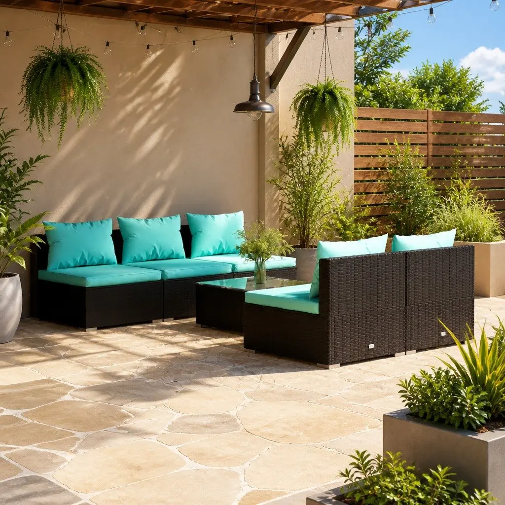 6-Piece Lounge Set for Outdoor Comfort