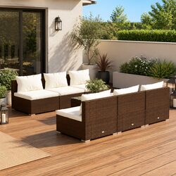 Friendly 7 Piece Garden Lounge Set with Comfy Cushions