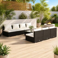 Enjoy Outdoor Living with the 8-Piece Lounge Set