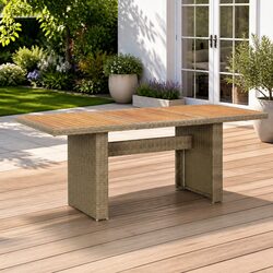 Friendly Brown Outdoor Dining Table for Your Patio 200x100x74cm