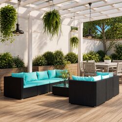 Your Perfect 8 Piece Outdoor Lounge Set in Black
