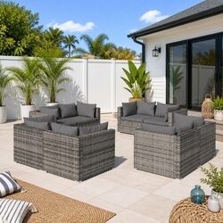Your Ideal 8-Piece Modular Garden Lounge Set Awaits