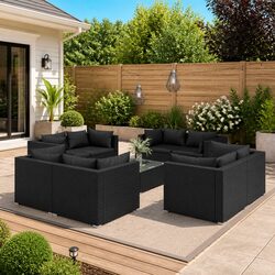 Friendly 9 Piece Modular Lounge Set for Your Garden