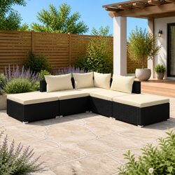 Friendly 5 Piece Garden Lounge Set for Your Relaxation