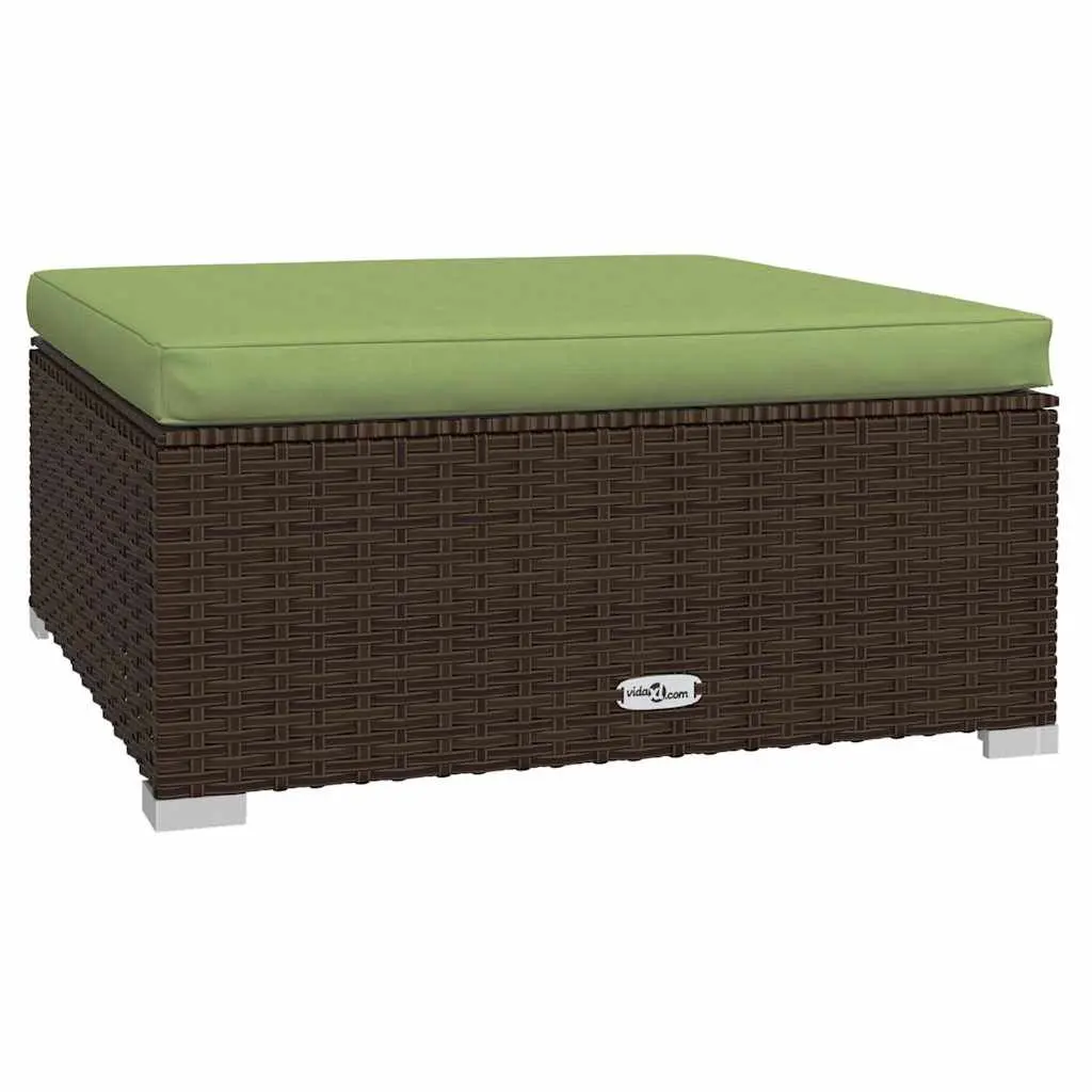 4 Piece Garden Lounge Set Outdoor Furniture Poly Rattan Brown Patio Sofa with