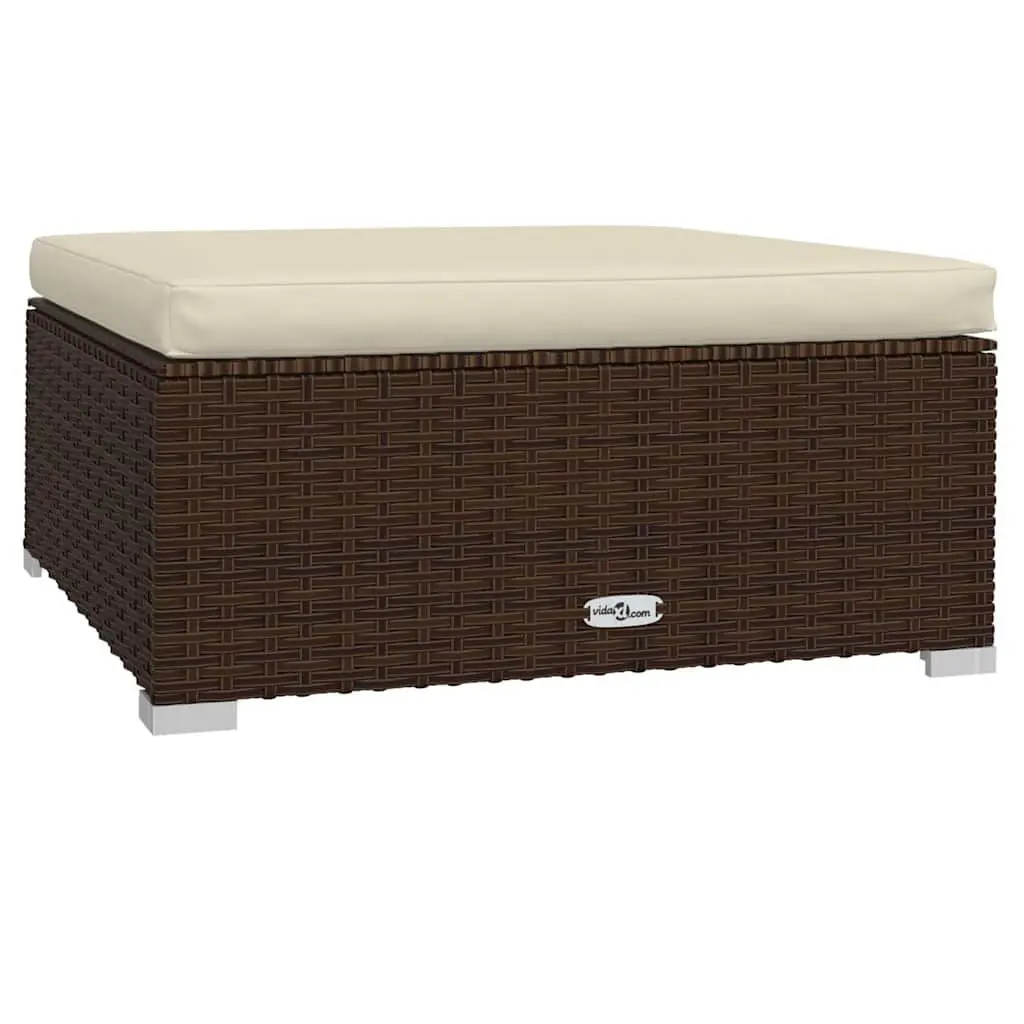 Outdoor Garden Lounge Set 6 Piece Poly Rattan Modular Patio Furniture with
