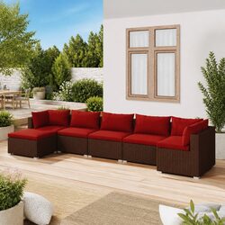 Friendly 7 Piece Outdoor Lounge Set with Comfortable Cushions