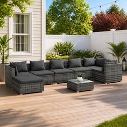 Create Your Outdoor Oasis with This 8-Piece Lounge Set