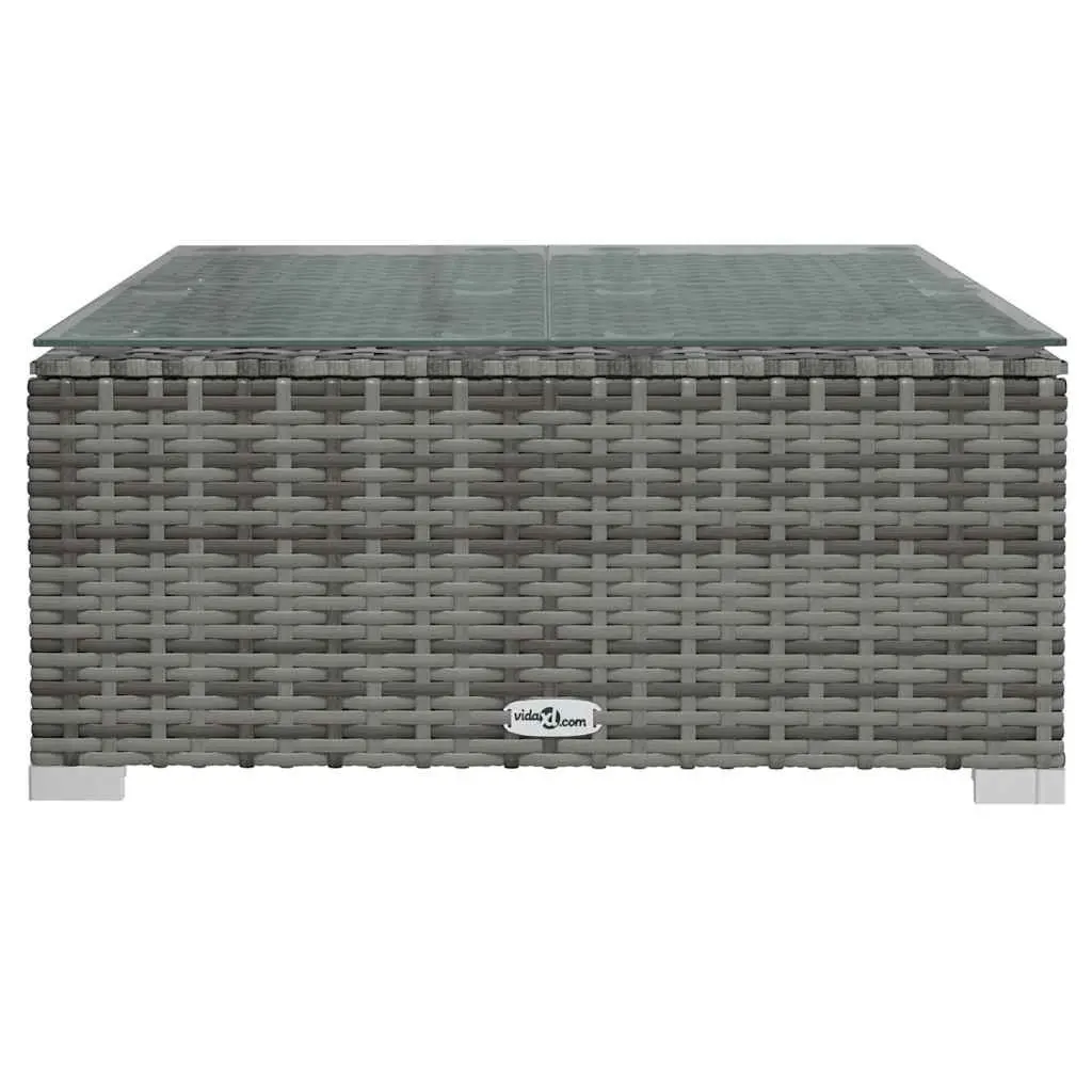 Modular Outdoor Garden Lounge Set 8 Piece Grey PE Rattan with Sturdy Steel Frame