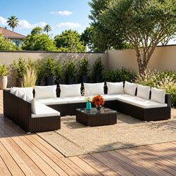Your Friendly 10-Piece Garden Lounge Set Awaits