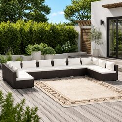 Friendly 10-Piece Outdoor Lounge Set with Cushions