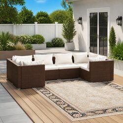 Friendly 6-Piece Modular Lounge Set for Your Garden Space