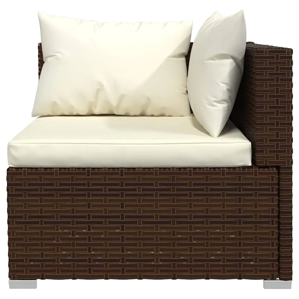 Outdoor Garden Lounge Set 9 Piece Poly Rattan Modular Patio Furniture with