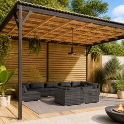 Your New Favorite Outdoor Seating: 9-Piece Lounge Set