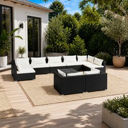 Create Comfort Outdoors with 10-Piece Lounge Set